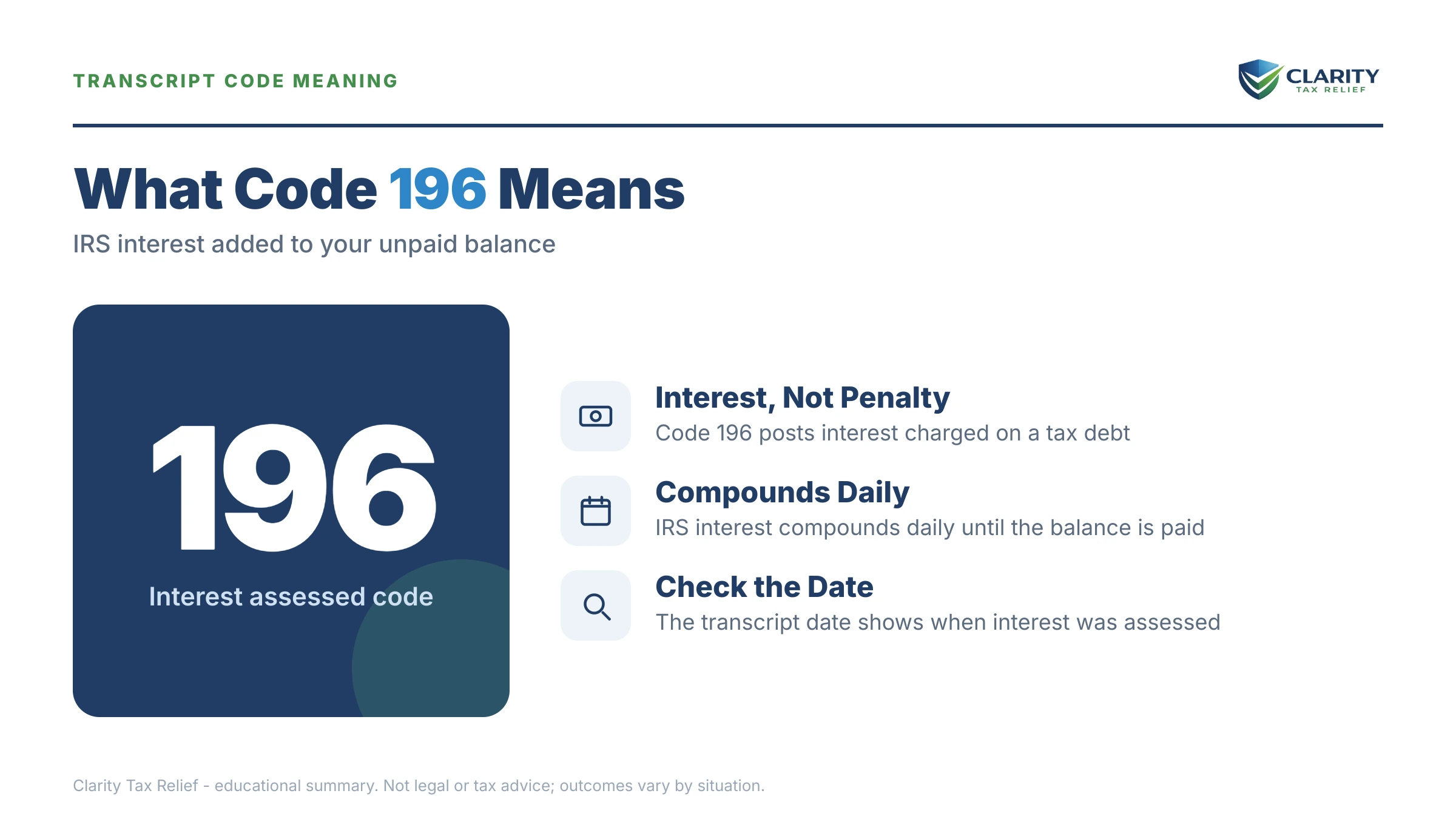 Infographic: key facts and deadlines about Code 196 Transcript Meaning.
