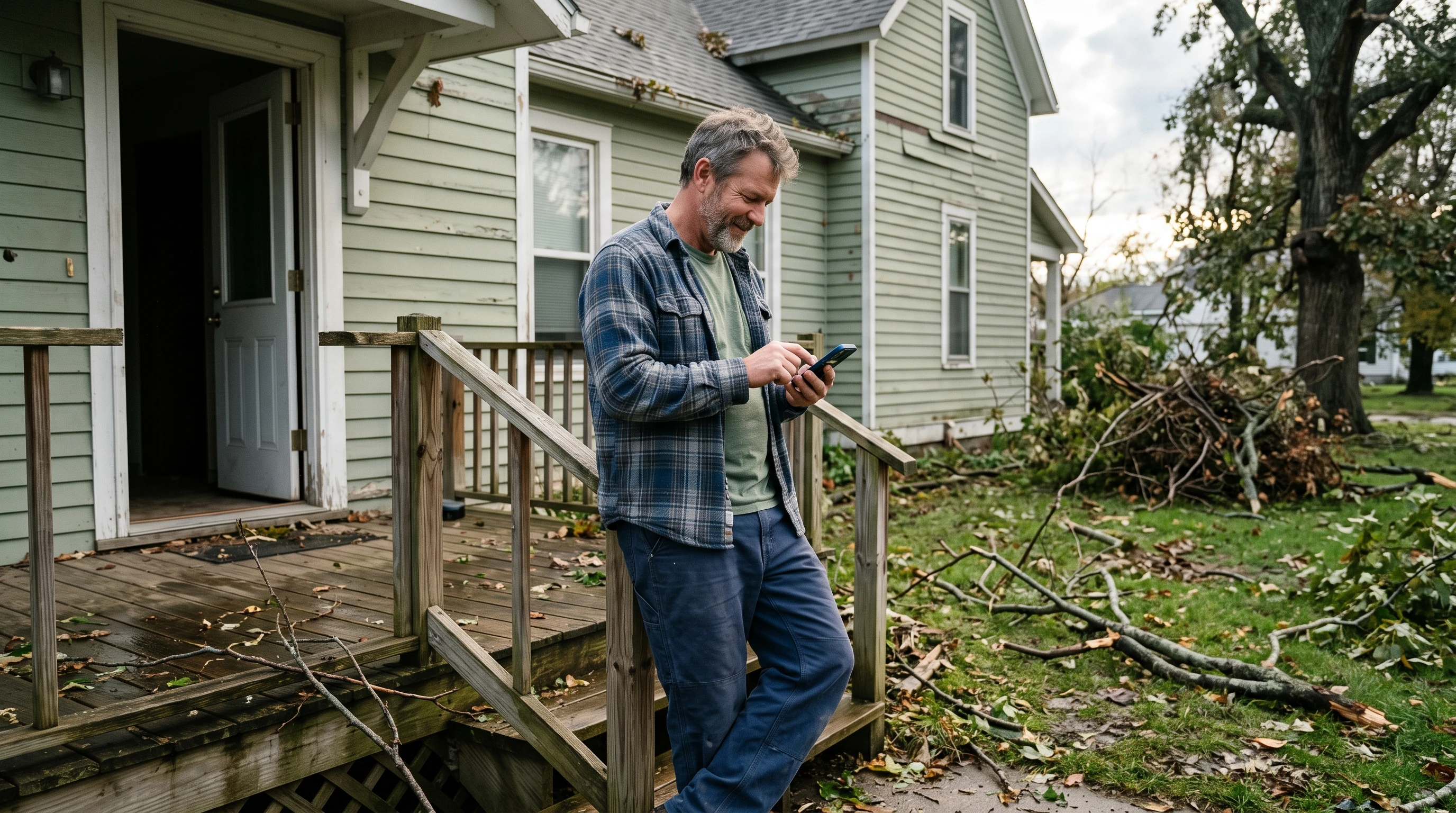 A person at home reviewing paperwork about Disaster Relief Tax Deadline Extension 2026.