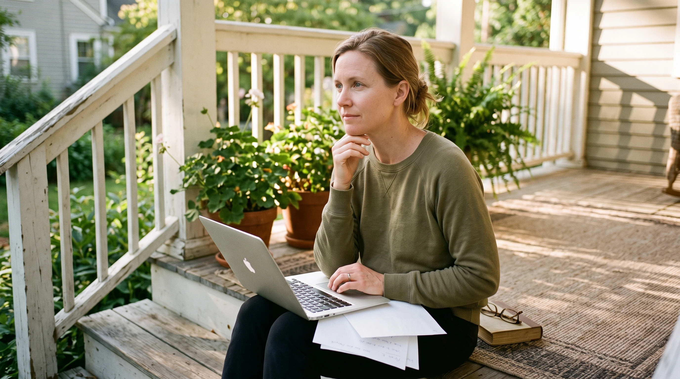 A person at home reviewing paperwork about Does the IRS Ever Forgive Tax Debt.