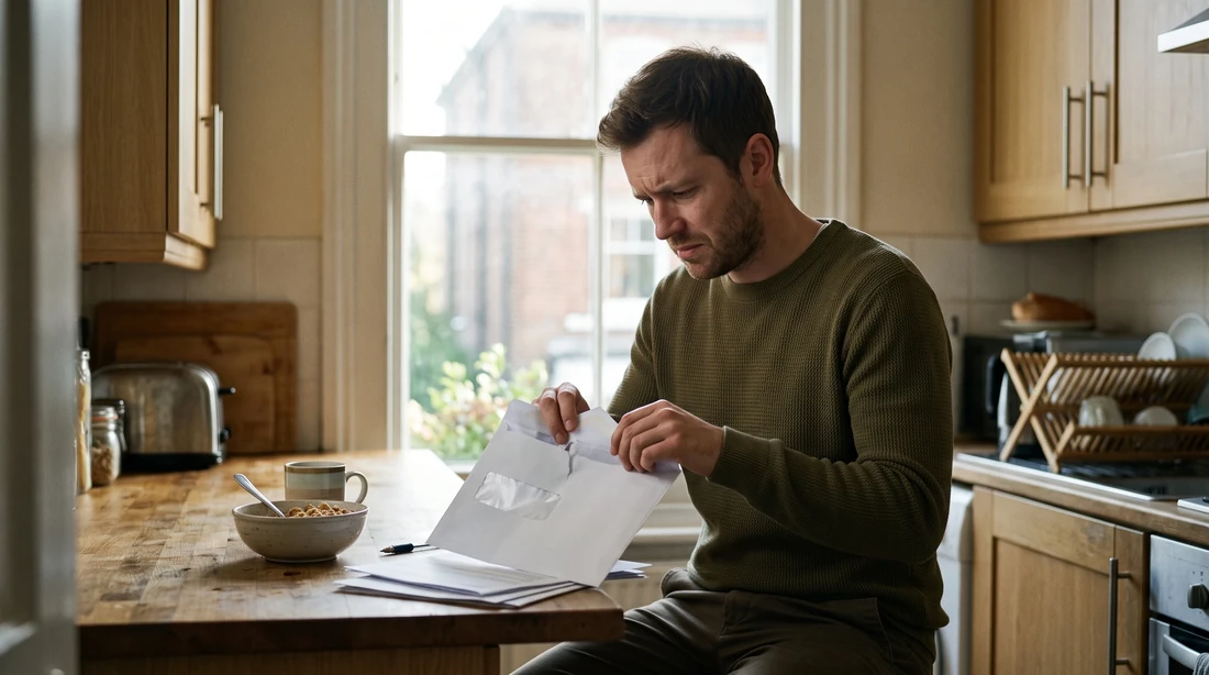 A person at home reviewing paperwork about IRS Accuracy-Related Penalty Statistics.