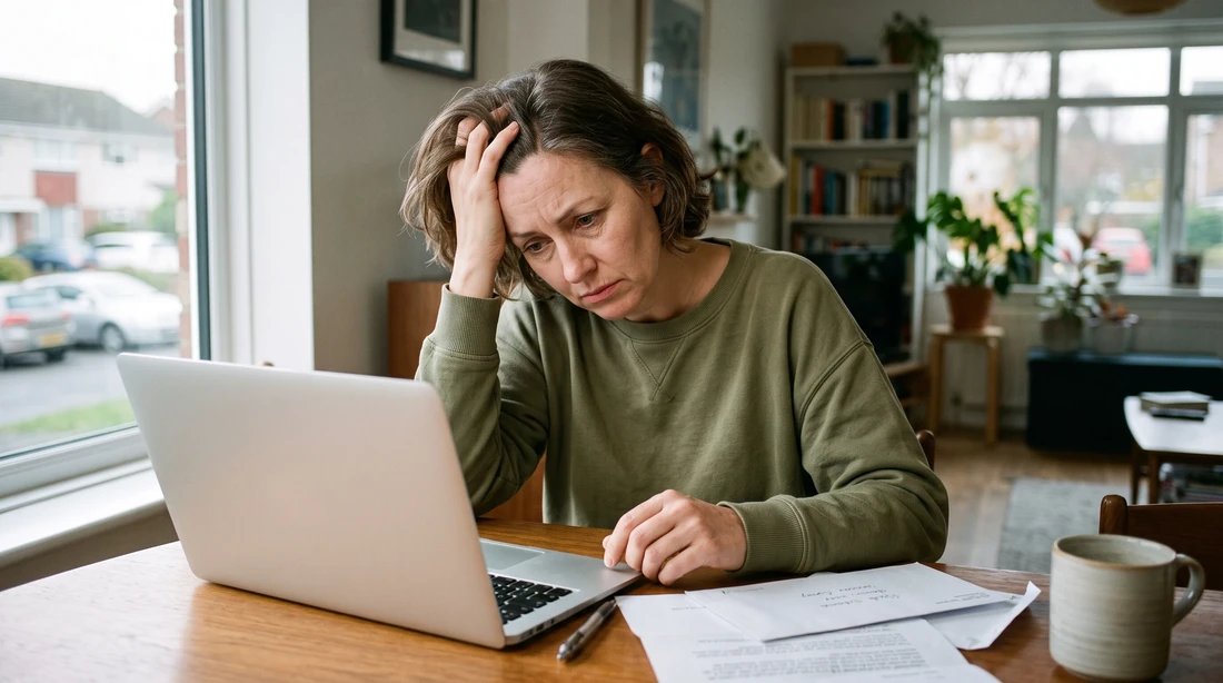 A person at home reviewing paperwork about How Long Does the IRS Take to Resolve Identity Theft Cases.