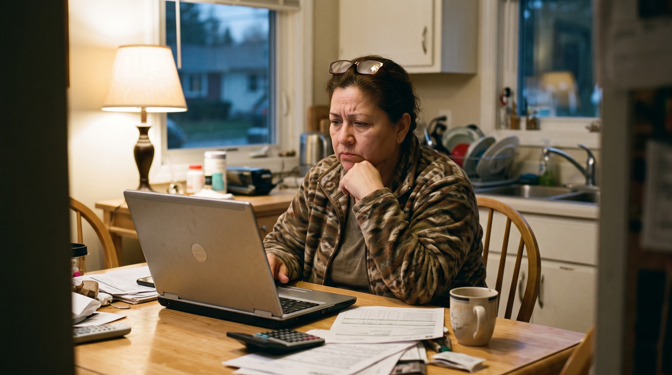 A person at home reviewing paperwork about IRS Payment Plan Changes 2026.