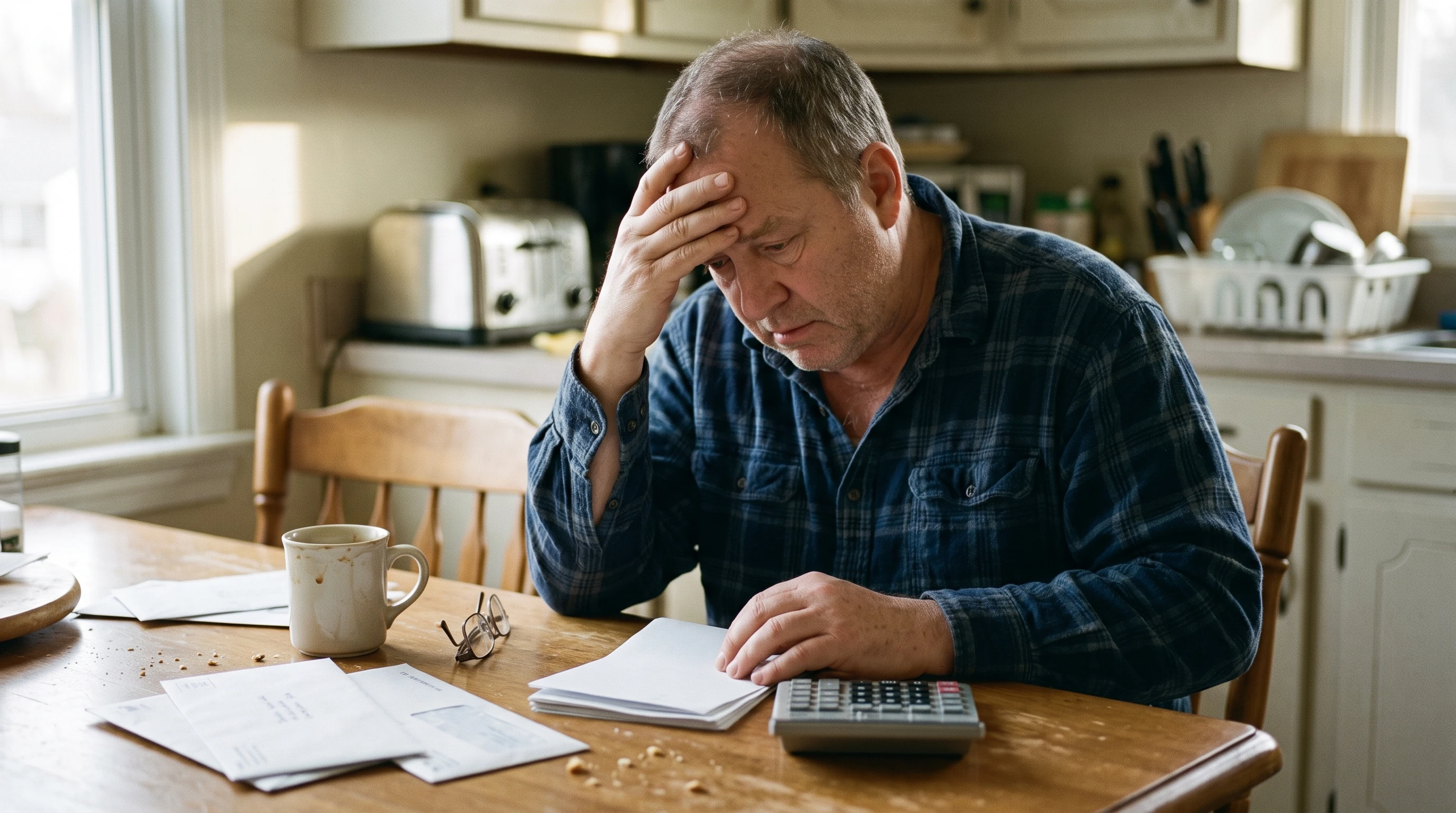 A person at home reviewing paperwork about How Much Does Tax Relief Cost in 2026.