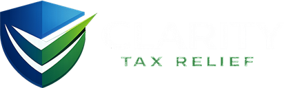 Clarity Tax Relief logo for dark backgrounds